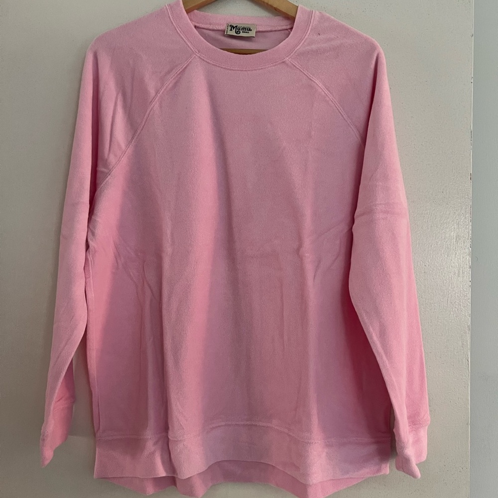 Show Me Your MuMu Pink Crewneck Sweatshirt shorts lounge set Terry